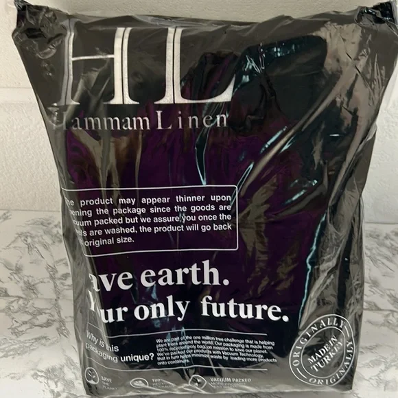 Hammam Linen White Towel Set - Picture 4 of 4